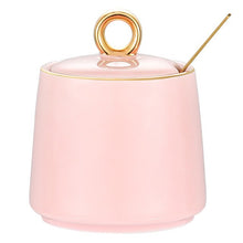 Load image into Gallery viewer, Sugar Bowl Dispenser Salt Container Ceramic Sugar Bowl with Lid and Spoon for Home and Kitchen
