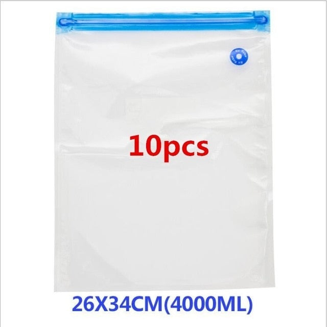 Vacuum Food Bag Sealer food storage bag Air pump Suitable for refrigerator plastic ziplock seal bag reusable preservation