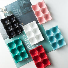 Load image into Gallery viewer, Egg Storage Rack Ceramic Egg Rack Creative 6 Grids Multifunction Non-slip Egg Holder Kitchen Storage Rack Shockproof Egg Box
