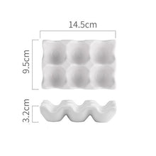 Load image into Gallery viewer, Egg Storage Rack Ceramic Egg Rack Creative 6 Grids Multifunction Non-slip Egg Holder Kitchen Storage Rack Shockproof Egg Box
