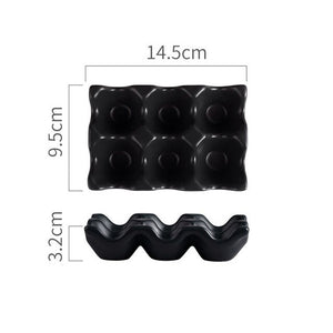 Egg Storage Rack Ceramic Egg Rack Creative 6 Grids Multifunction Non-slip Egg Holder Kitchen Storage Rack Shockproof Egg Box