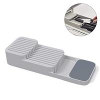 Load image into Gallery viewer, Plastic Knife Block Holder Kitchen Drawer Organizer Tray 18 Slot Knives Utensil Rack Knife Stand Organizer Cabinet Storage Tool
