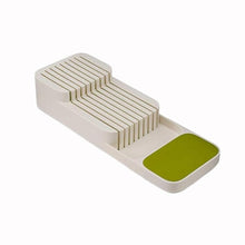 Load image into Gallery viewer, Plastic Knife Block Holder Kitchen Drawer Organizer Tray 18 Slot Knives Utensil Rack Knife Stand Organizer Cabinet Storage Tool
