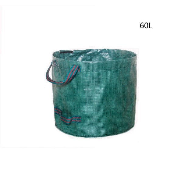 Garbage Storage Bag Portable Collapsible Pop-Up Garden Leaf Trash Can Flowers And For Garden Camping Grass Collection Bin