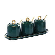 Load image into Gallery viewer, Sugar Bowl Dispenser Salt Container Ceramic Sugar Bowl with Lid and Spoon for Home and Kitchen
