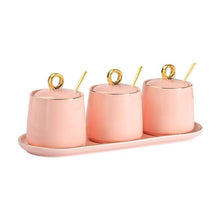 Load image into Gallery viewer, Sugar Bowl Dispenser Salt Container Ceramic Sugar Bowl with Lid and Spoon for Home and Kitchen
